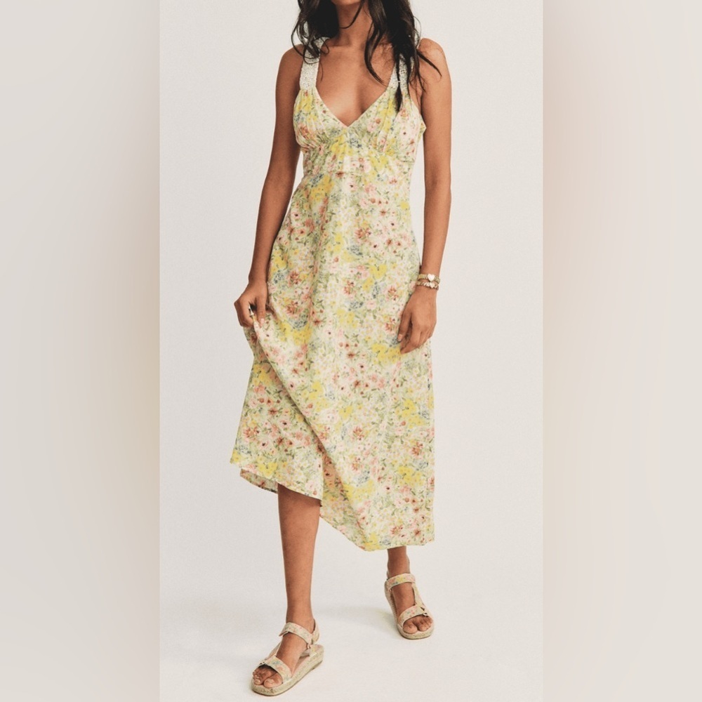 NWT LoveShackFancy Floral Rainbow Skies Sabina Dress Size: 8